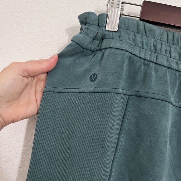 Lululemon Womens Size 14 Brushed Softstreme Ribbed High-Rise Jogger Green Jasper - Picture 6 of 11